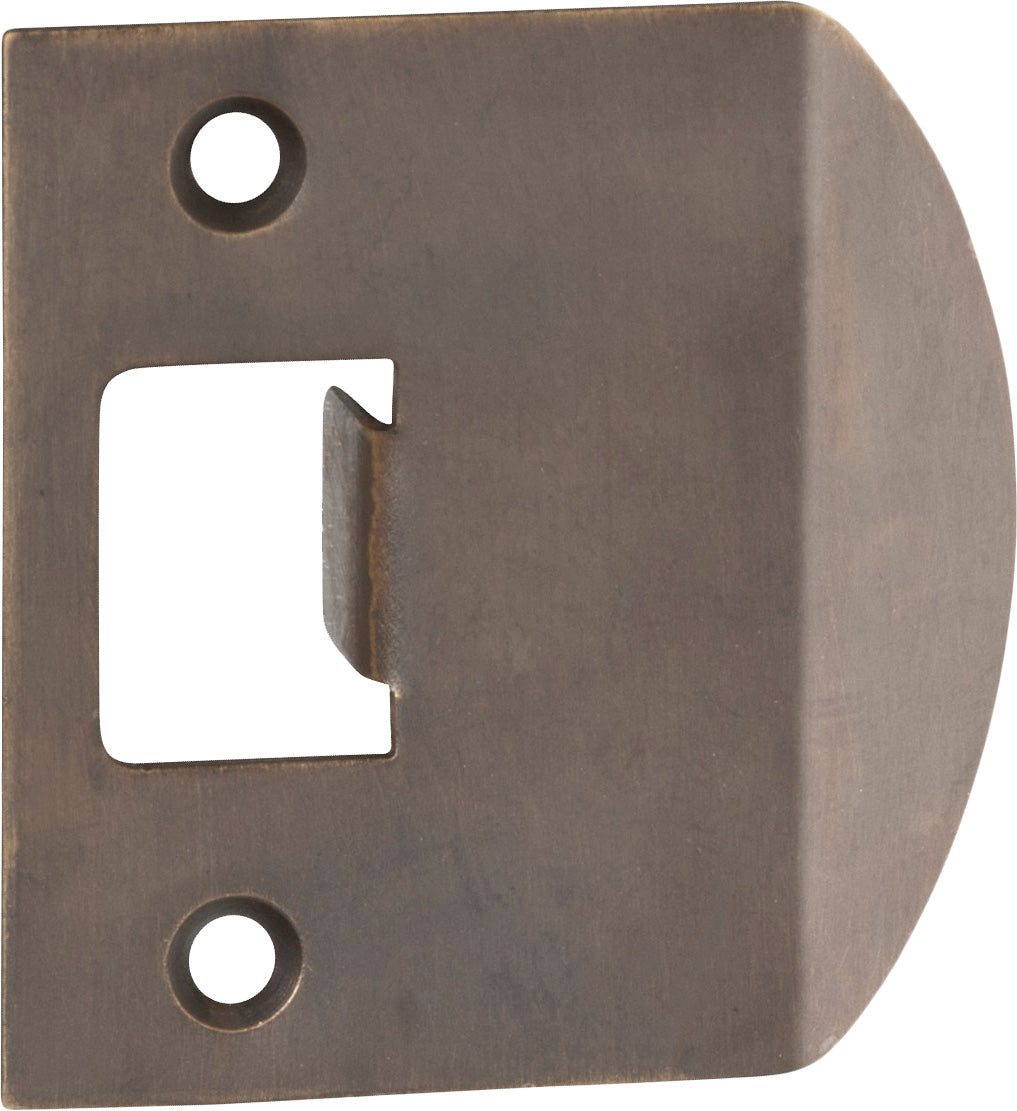 Tube Latch Striker Universal Extended 'D' Antique Brass H56xW53mm