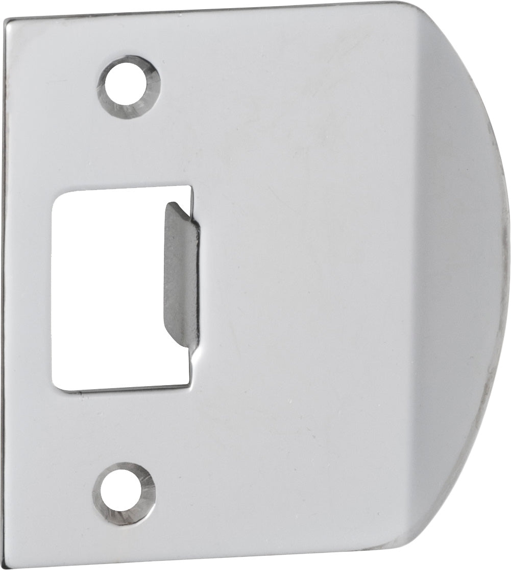 Tube Latch Striker Universal Extended 'D' Chrome Plated H56xW53mm - Polished Chrome