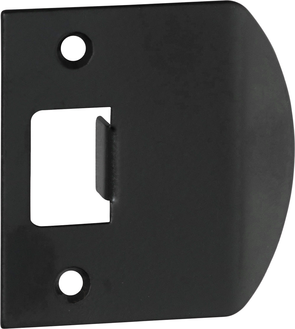 Tube Latch Striker Universal Extended 'D' Matt Black H56xW53mm