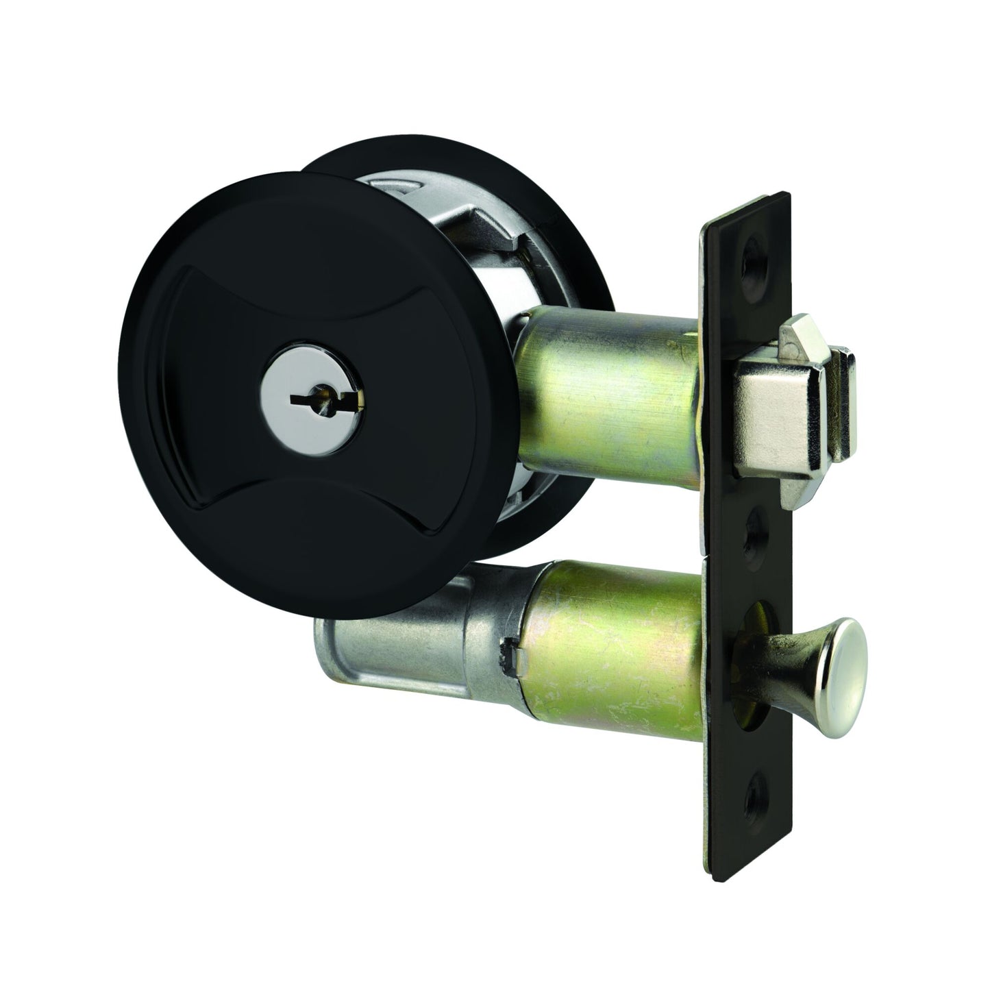SYMMETRY ROUND CAVITY SLIDING DOOR ENTRANCE SET DP - Matt Black