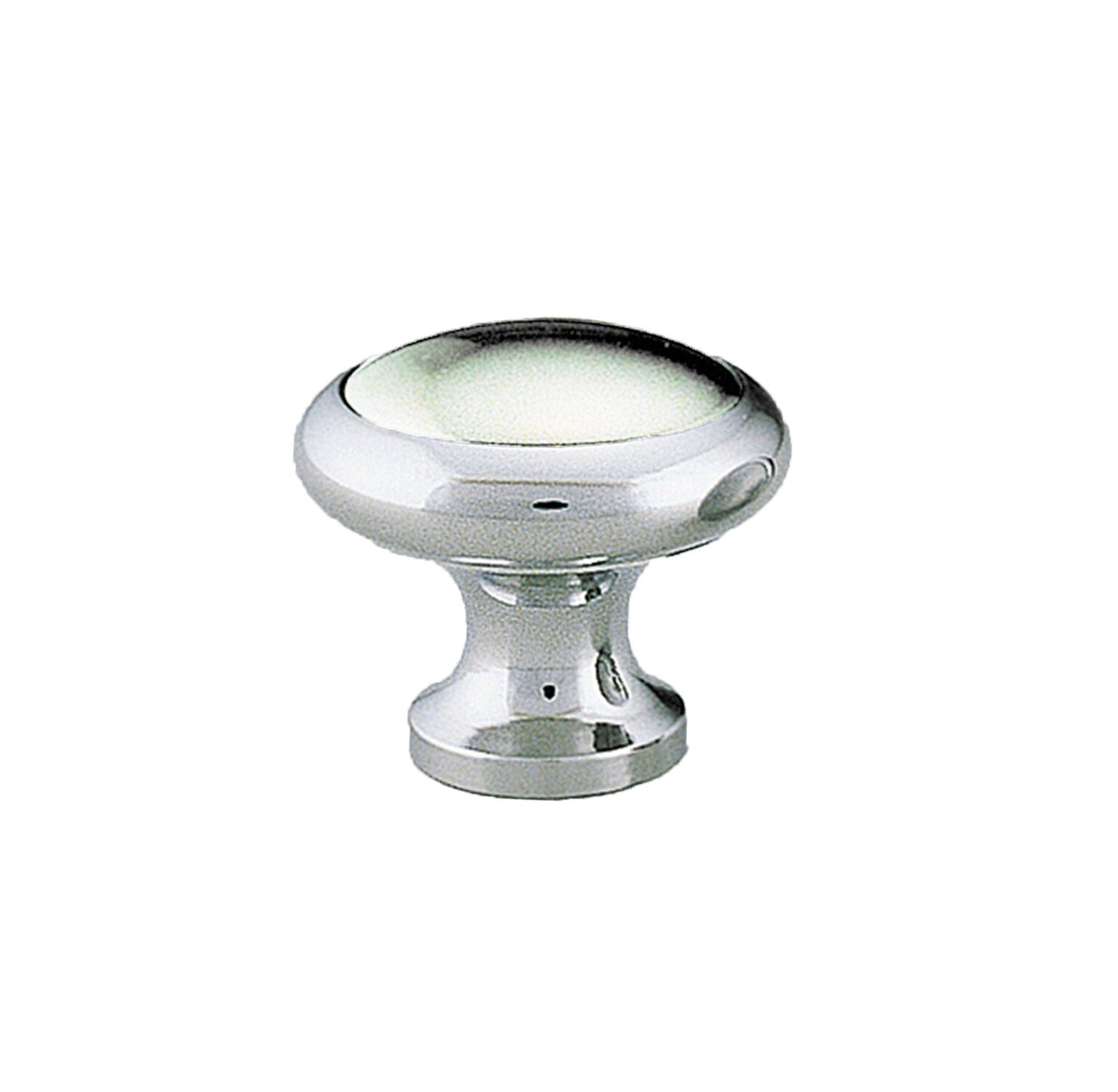 Two Tone 30mm Polished Chrome Base Satin Chrome Top - Pol Chrome + Brushed Chrome
