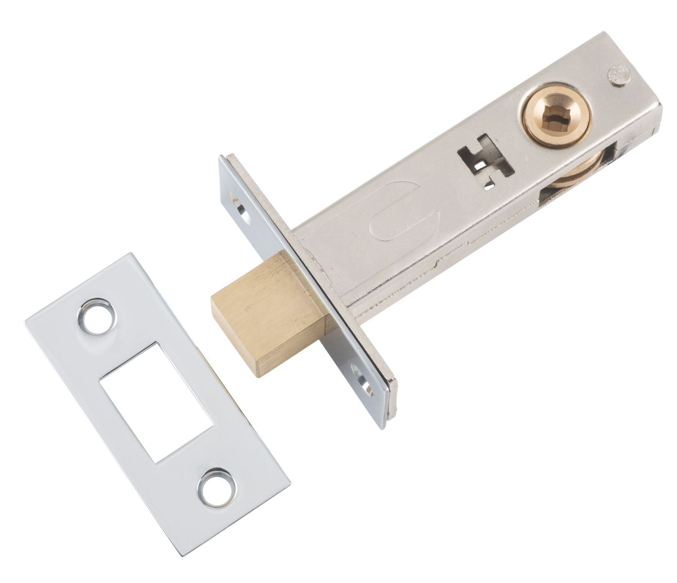 Privacy Bolt Chrome Plated Backset 60mm - Polished Chrome