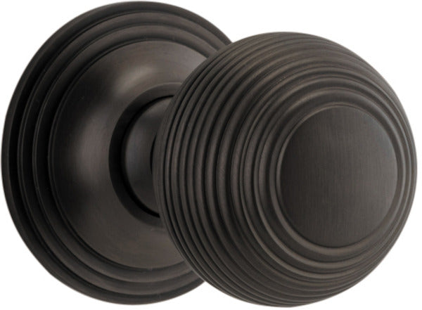 Door Knob Guildford Rose Round Concealed Fix Pair Signature Brass D52xP78mm BPD61mm