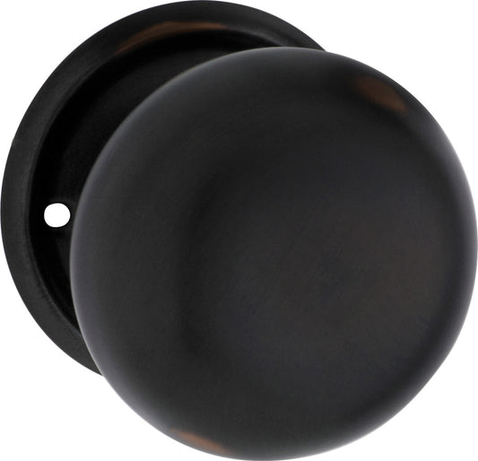 Door Knob Plain Round Rose Pair Antique Copper D54xP53mm BP54mm