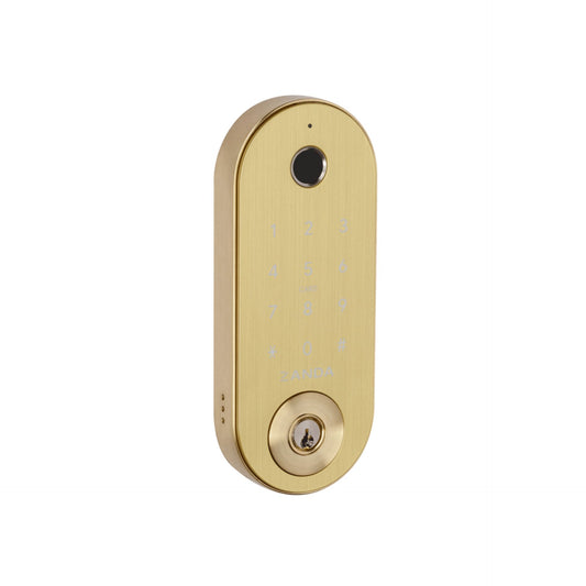 Stealth Electronic Deadbolt with 60mm Backset Latch - Satin Brass