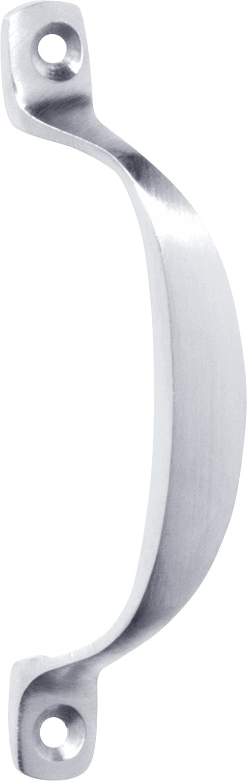 Cabinet Pull Handle Offset Satin Chrome L100xP20mm