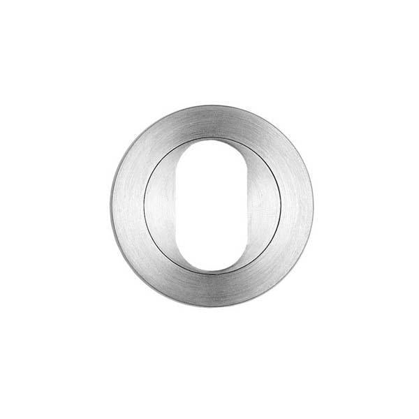 Oval cylinder escutcheon R10 rose - Polished Chrome