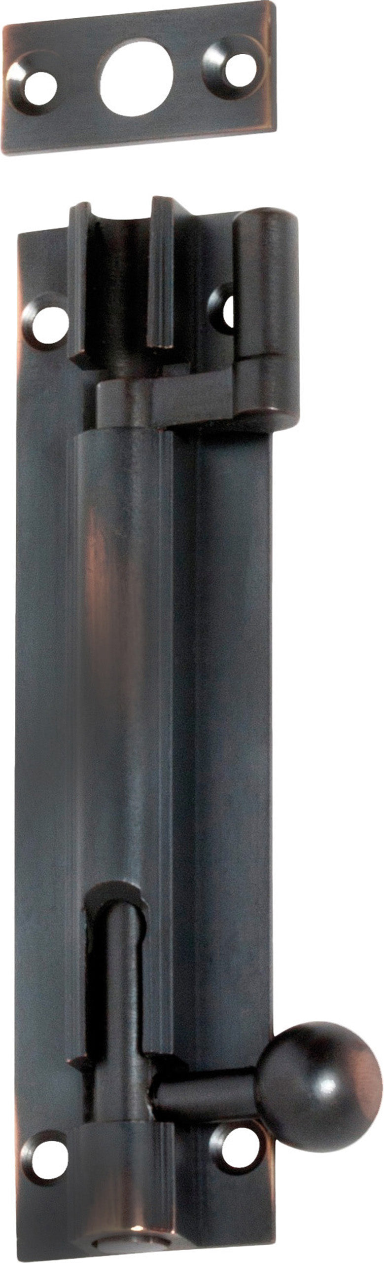Barrel Bolt Offset Antique Copper L100xW25mm