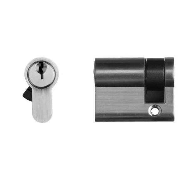 Single Euro. Profile Cylinder 35mm - Polished Chrome