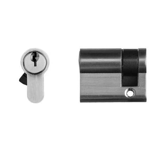 Single Euro. Profile Cylinder 35mm - Polished Chrome