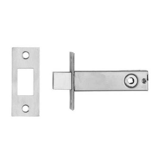 Tubular privacy bolt 60mm backset - Satin Stainless Steel