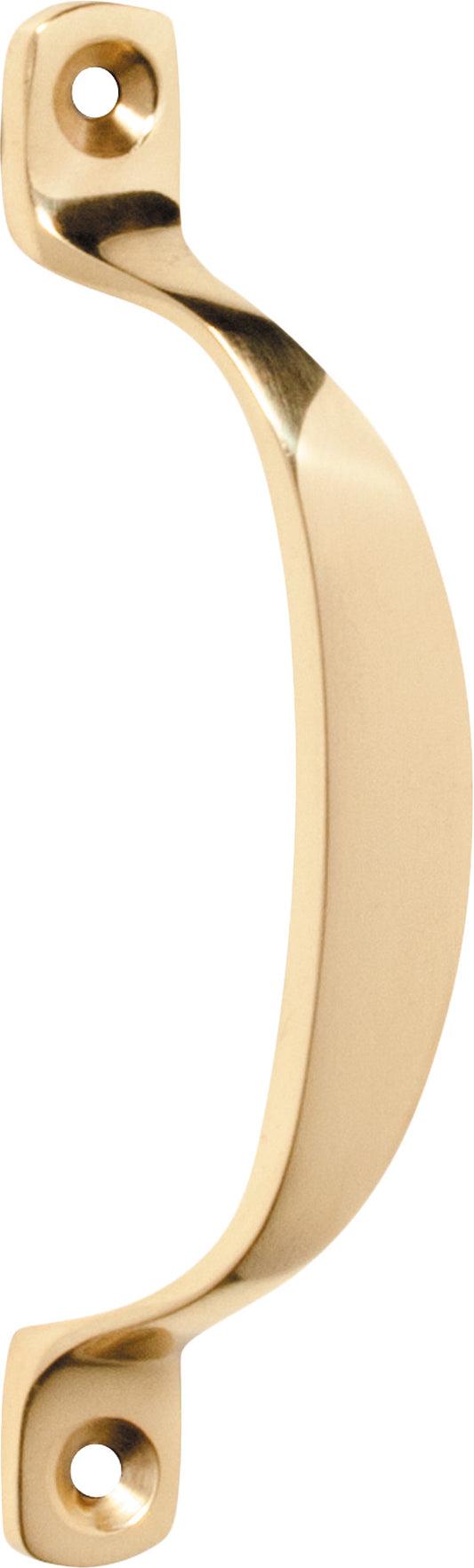 Cabinet Pull Handle Offset Polished Brass L100xP20mm