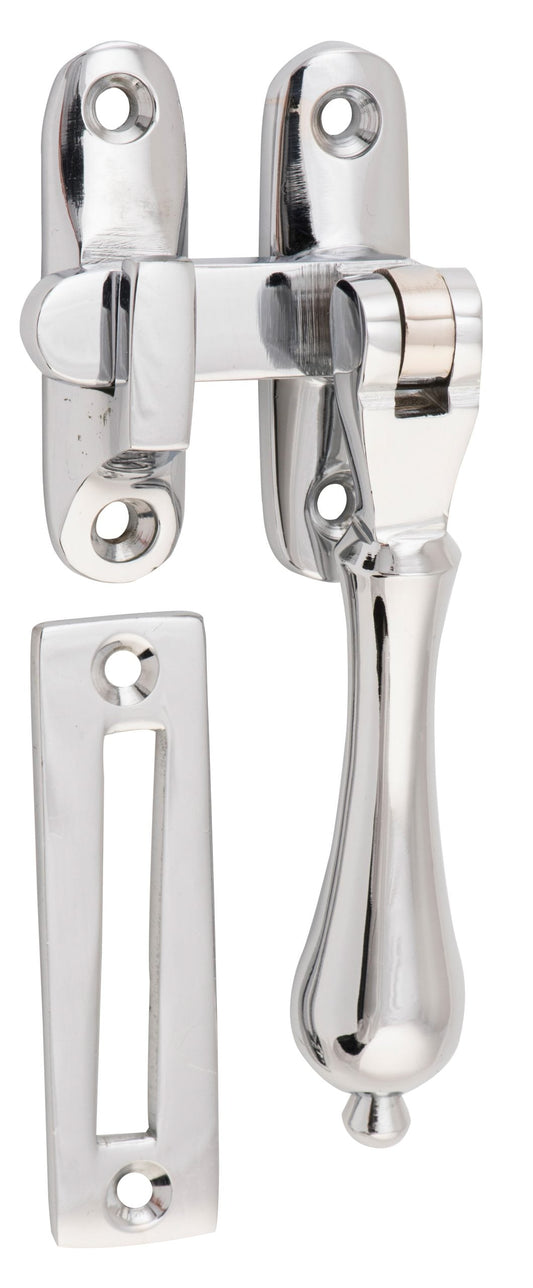 Casement Fastener Teardrop Long Throw Chrome Plated W50xP30mm Drop 95mm