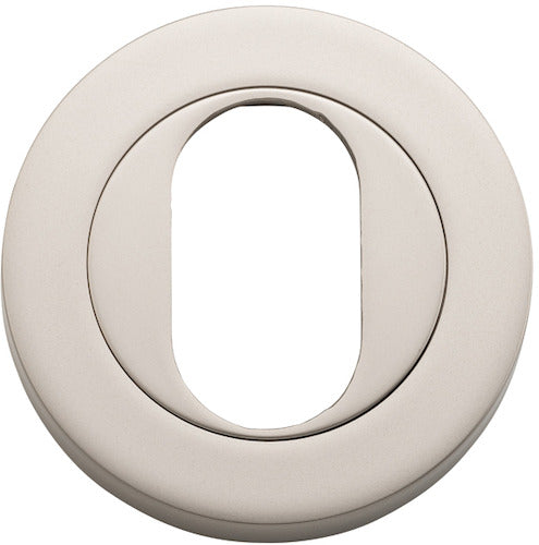 Escutcheon Oval Round Pair Satin Nickel D52xP10mm