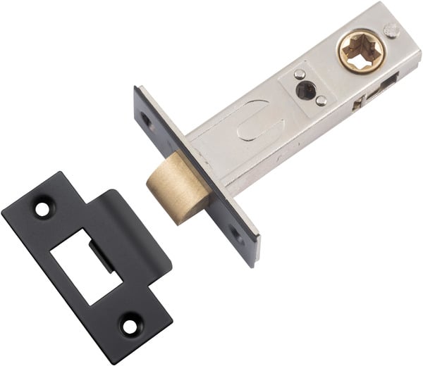 Tube Latch Split Cam 'T' Striker Matt Black Backset 60mm