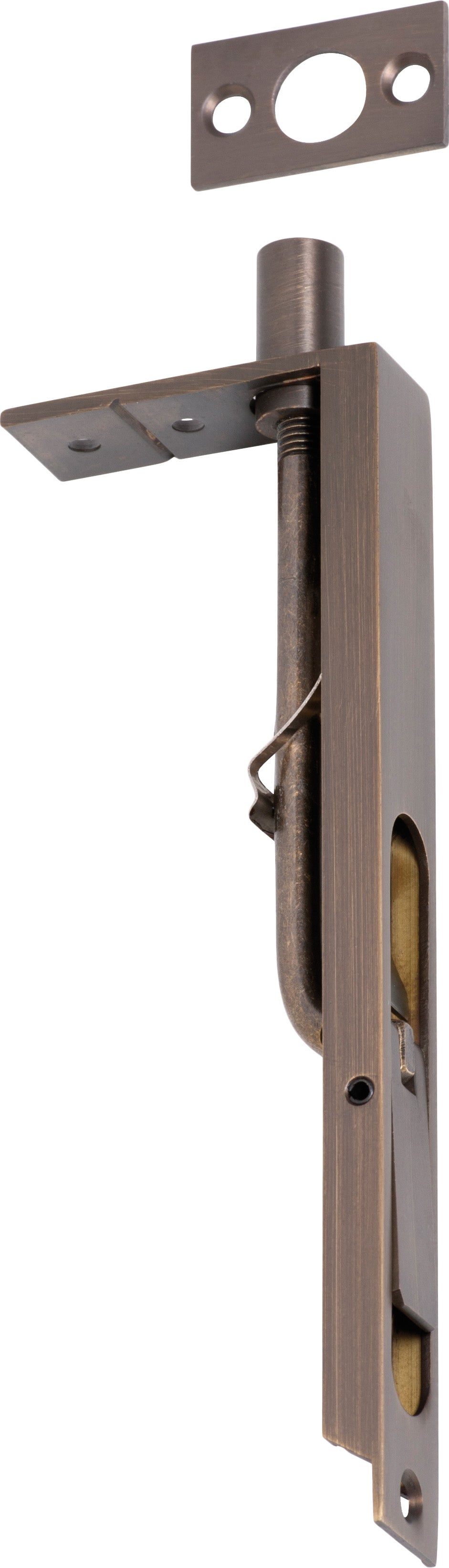 Flush Bolt Antique Brass H150xW19mm