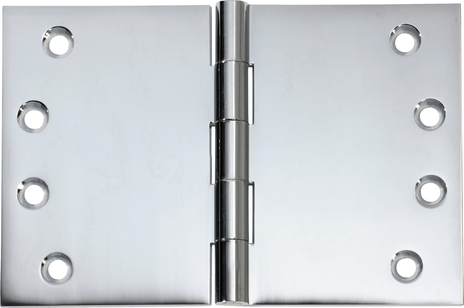 Hinge Broad Butt Chrome Plated / Polished Chrome H100xW150xT4mm