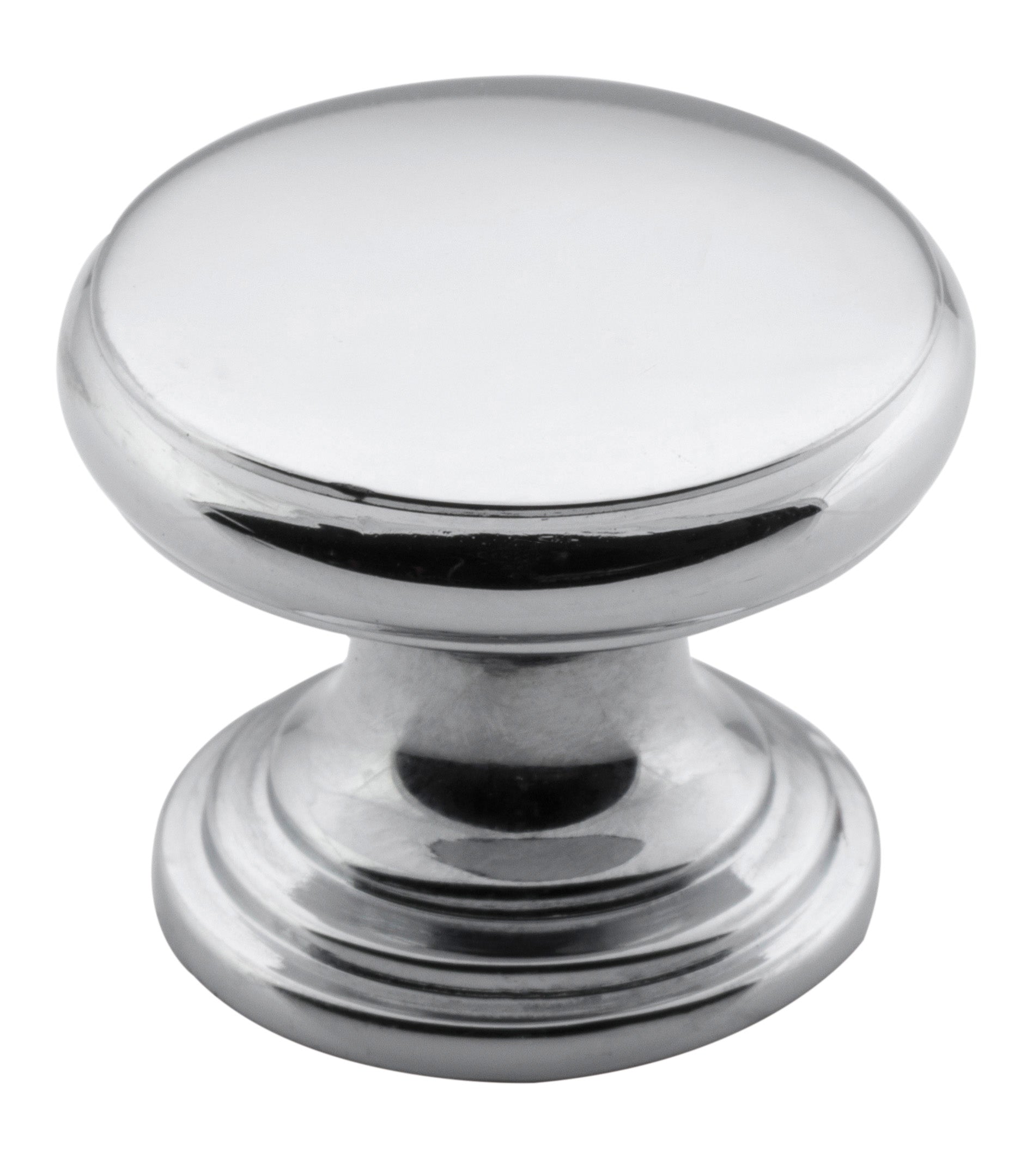 Cupboard Knob Flat Chrome Plated D25xP20mm