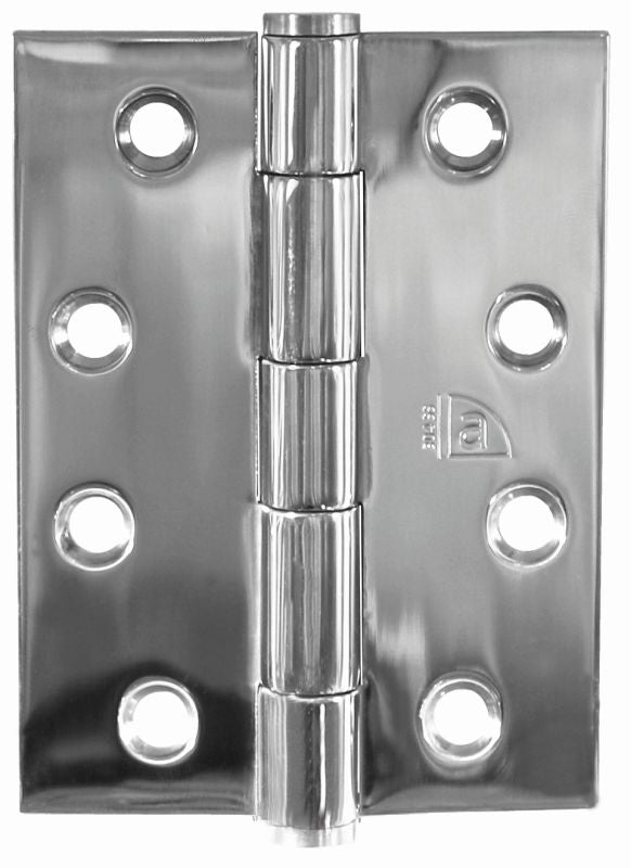 Butt Hinge Fixed Pin inc screws PSS 100x75x2.5mm - Pol SS