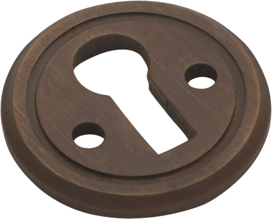 Cupboard Escutcheon Round Antique Brass D23mm
