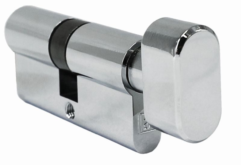 Euro Cylinder Thumb Turn 5 pin C4 CP 60mm - Polished Chrome