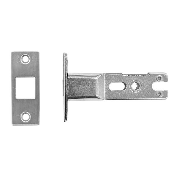 Sliding door tubular privacy bolt 60mm backset - PBU - Pol Brass Un-Lacquered