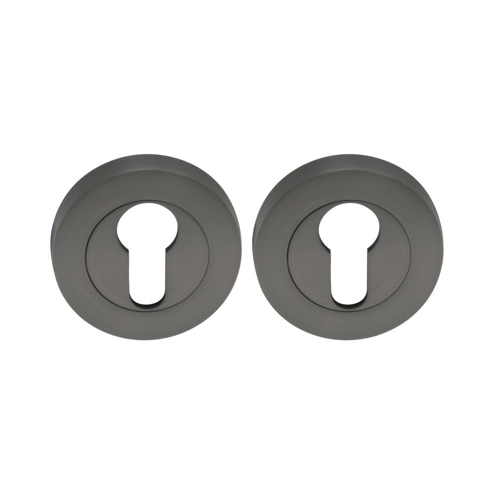 Euro Escutcheon (Pair) - Graphite Nickel