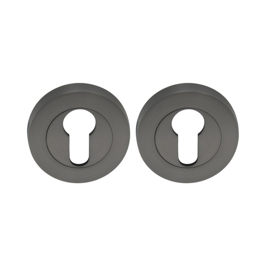 Euro Escutcheon (Pair) - Graphite Nickel