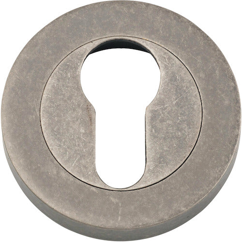 Escutcheon Euro Concealed Fix Round Pair Distressed Nickel D52xP10mm