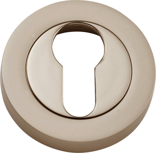 Escutcheon Euro Concealed Fix Round Pair Satin Nickel D52xP10mm