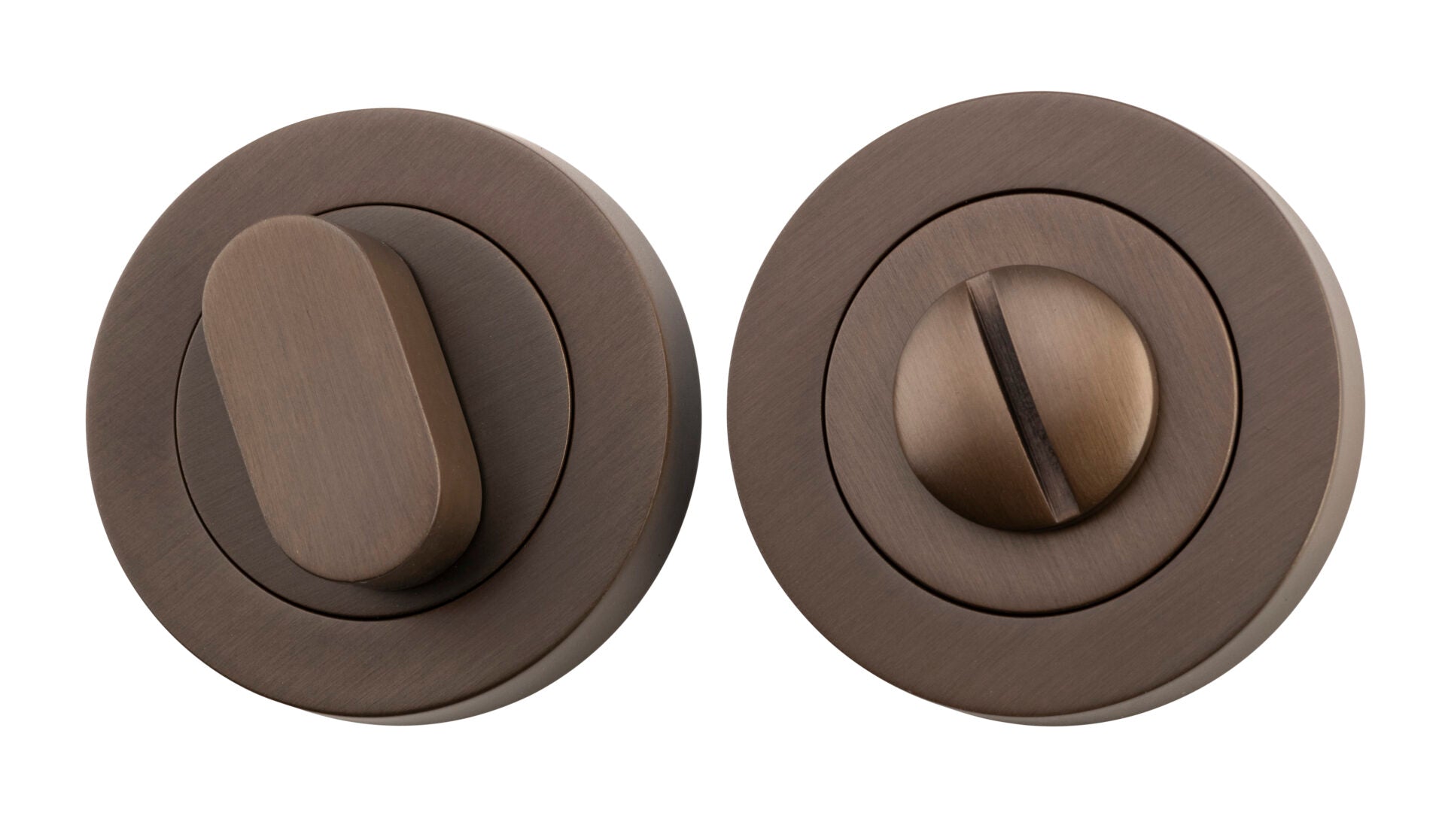 Privacy Turn Oval Rose Round Concealed Fix Signature Brass D52xP23mm