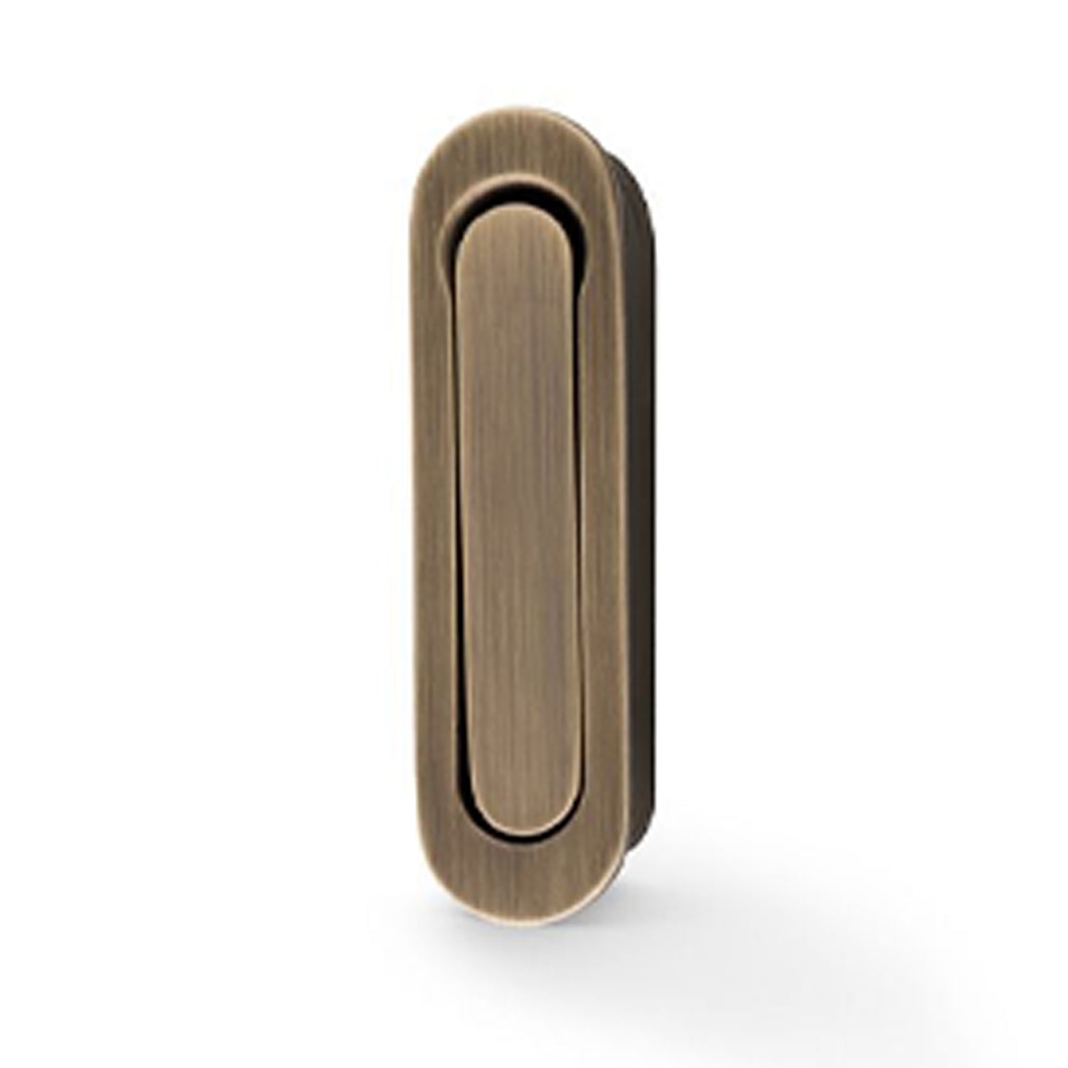 Alexander and Wilks Radius Sliding Door Edge Pull - Available in Various Finishes - Antique Brass