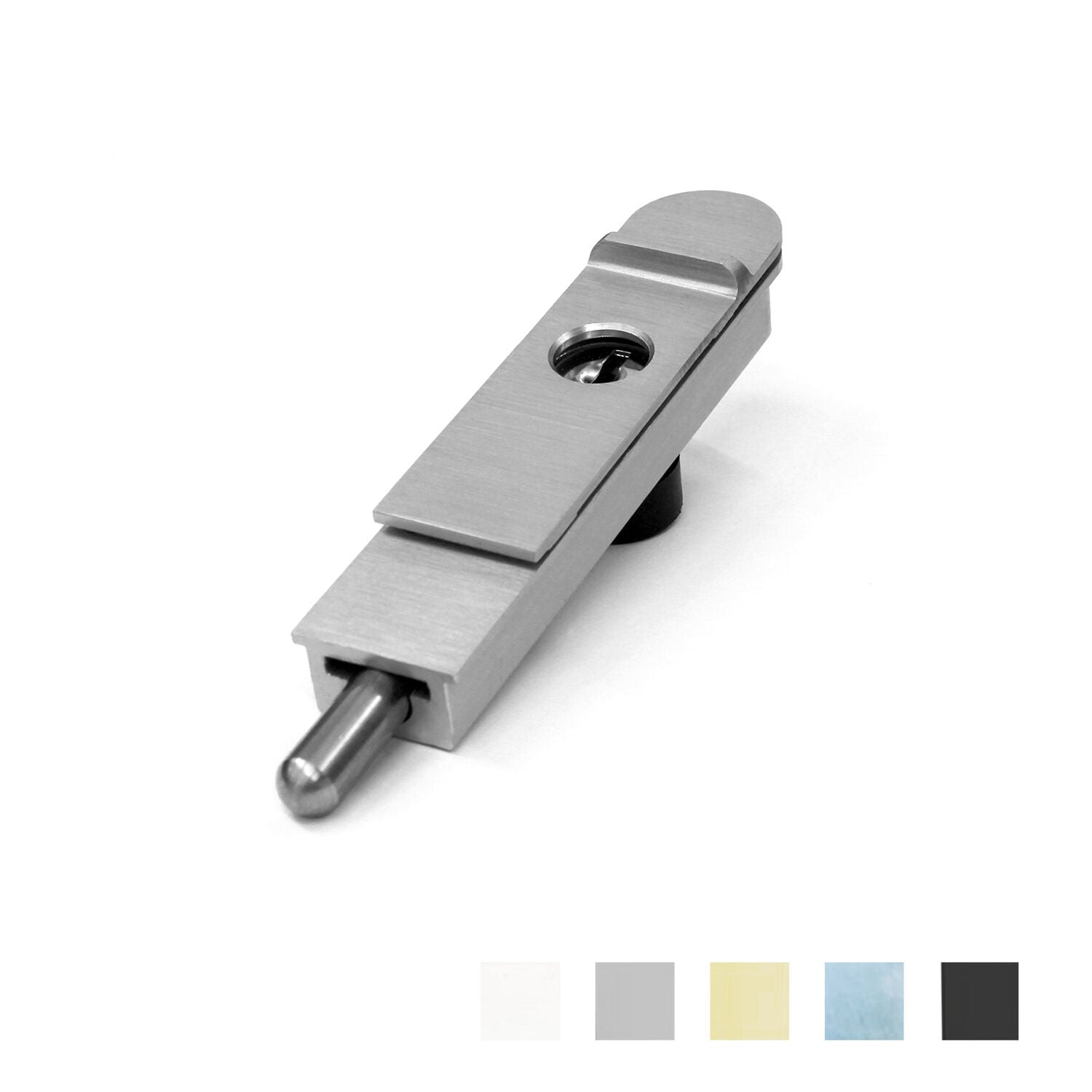 DM 100mm dropbolt, keyed, chrome