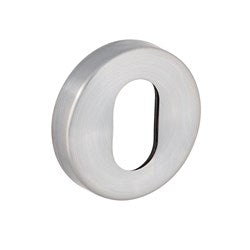 Dormakaba Furniture Accessory Vision Round Rose Oval Cylinder Escutcheon SX  - 8306SX - Satin Chrome