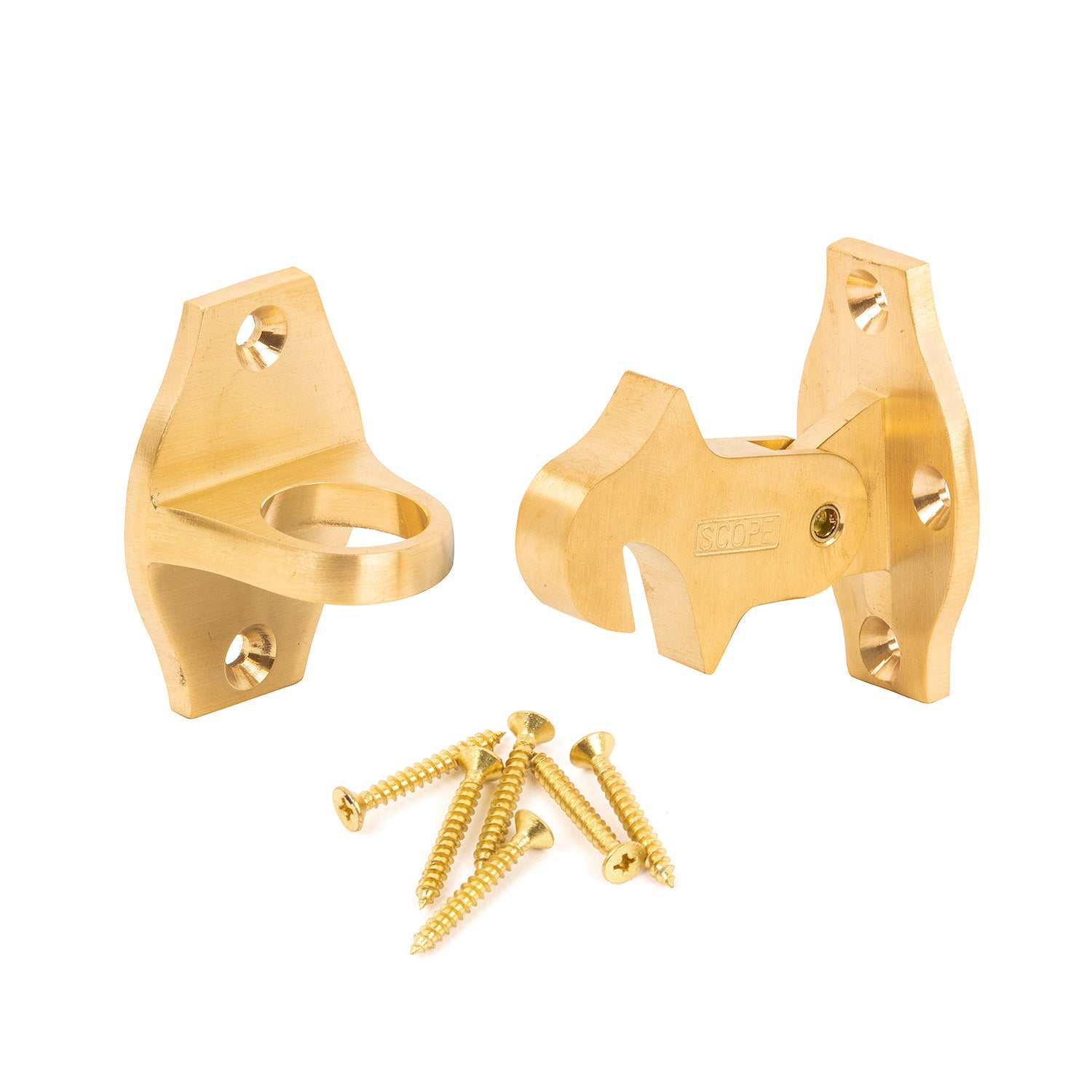 HOOK AUTO DOOR HOLDER WALL - SB - Satin Brass