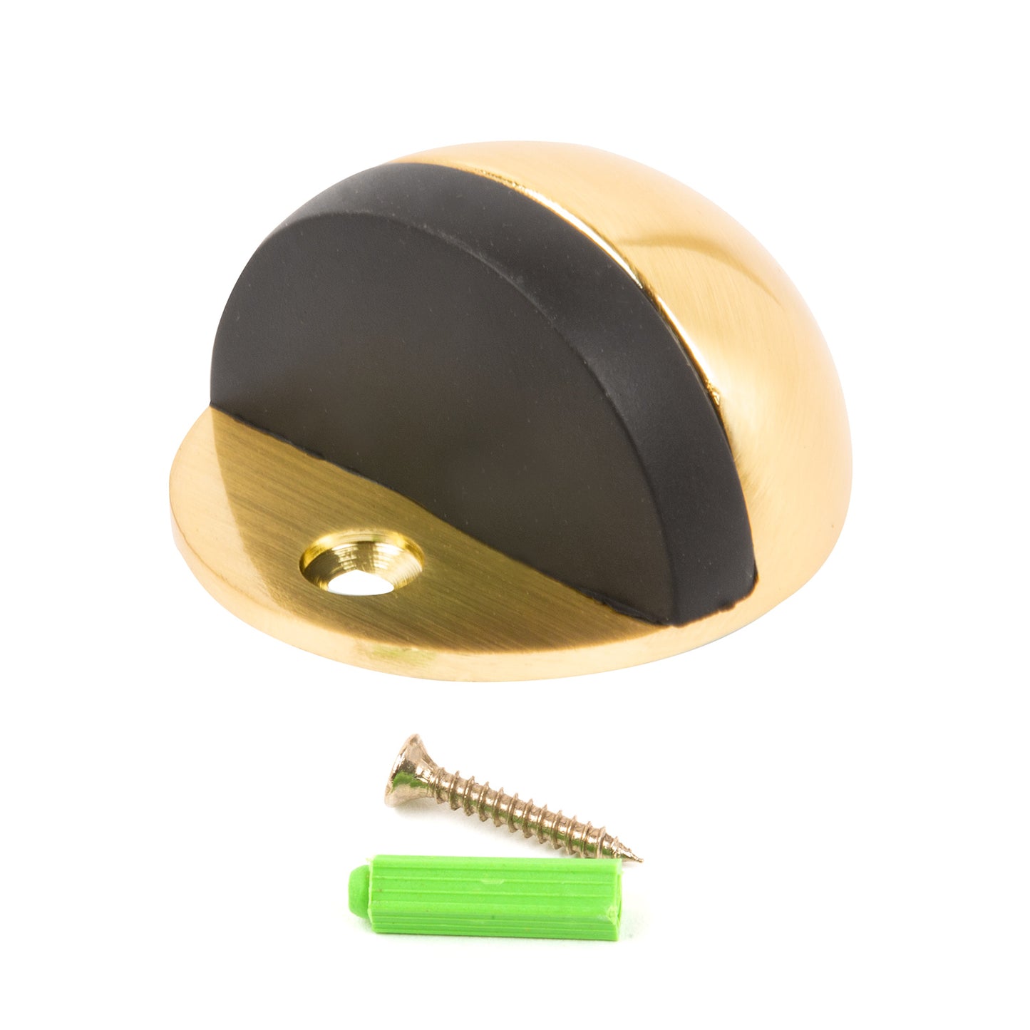 DOOR STOP - HALF DOME - SATIN BRASS