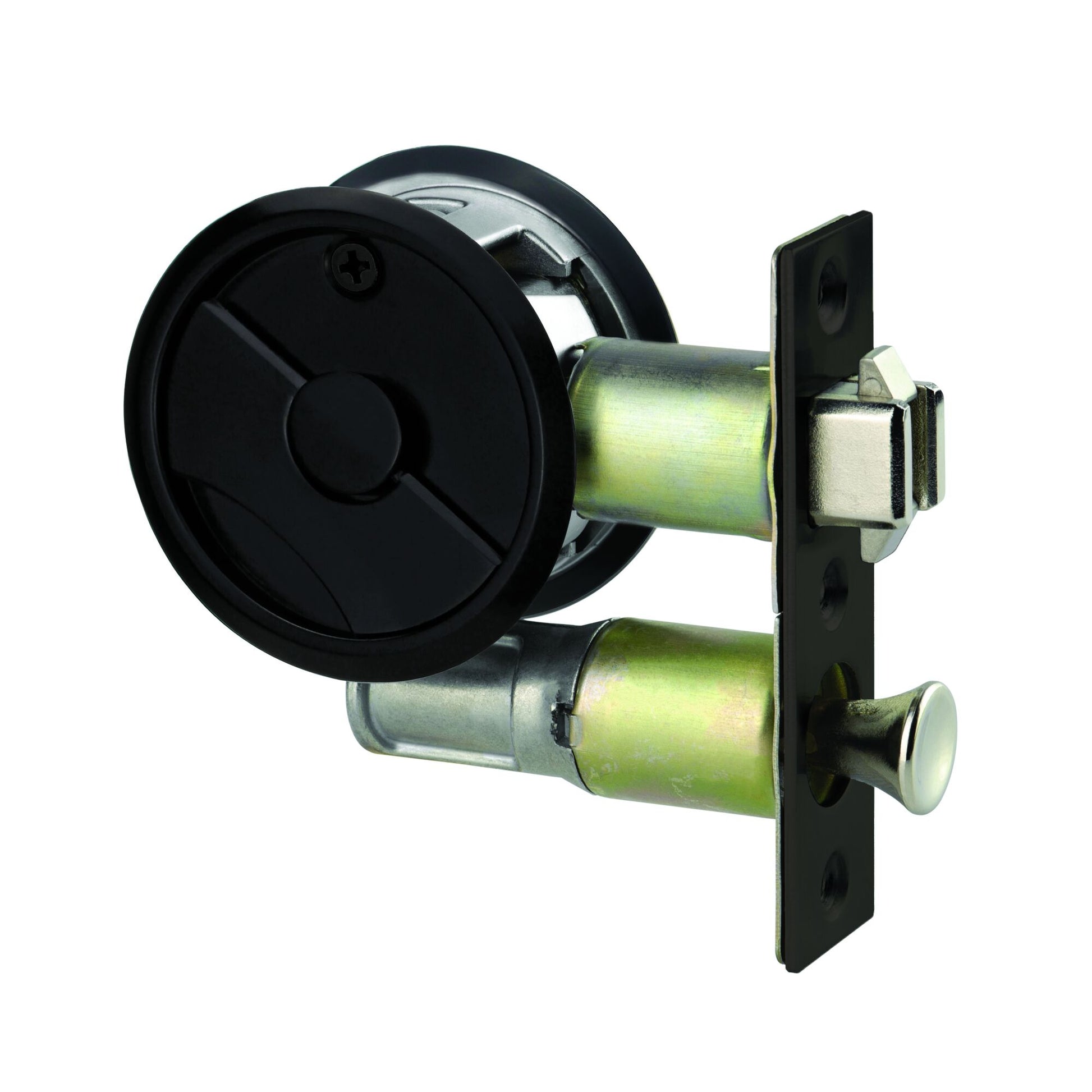 SYMMETRY ROUND CAVITY SLIDING DOOR PRIVACY SET DP - Matt Black
