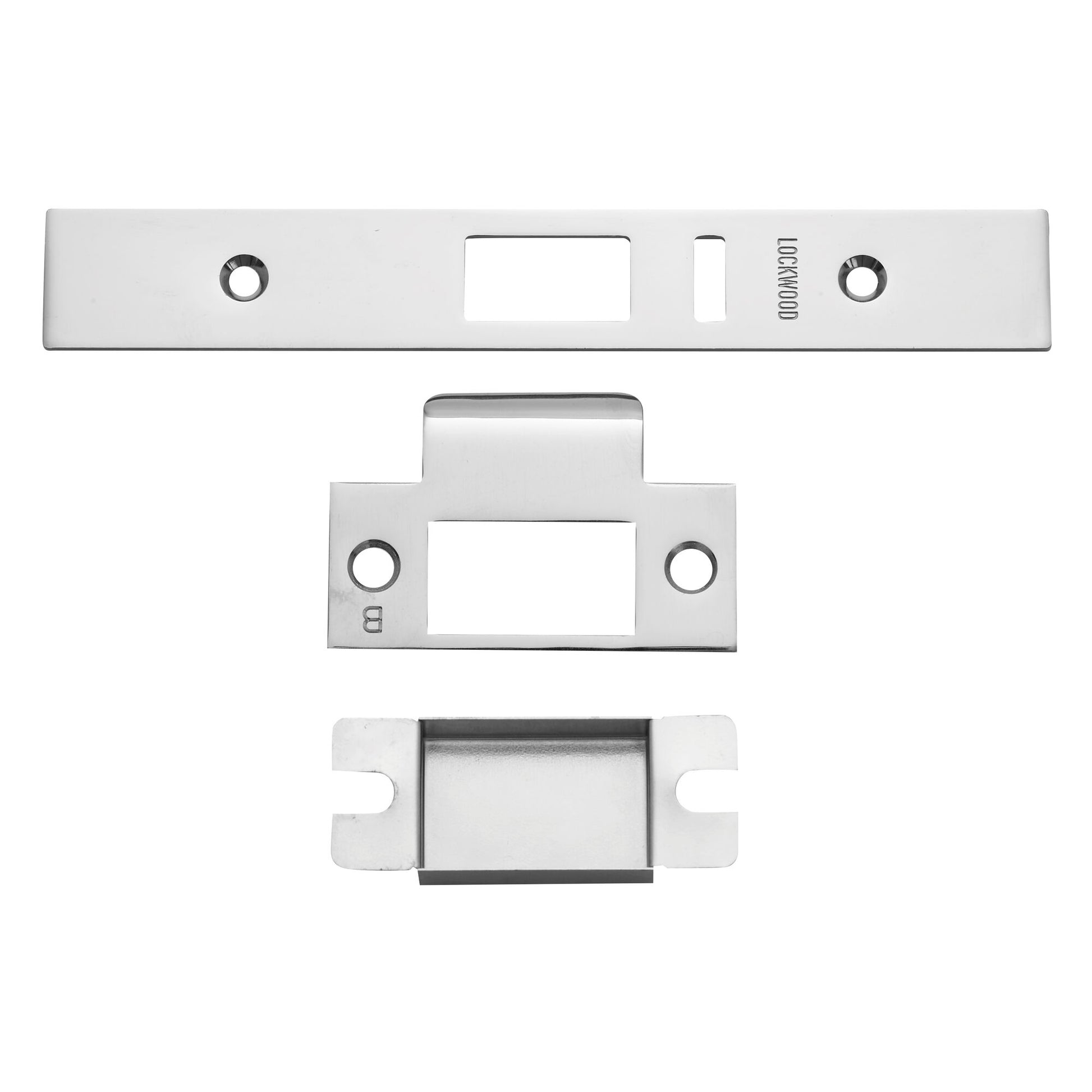 3570 SERIES FINISH KIT - STRIKE, FACE PLATE & SCREWS - Polished Chrome