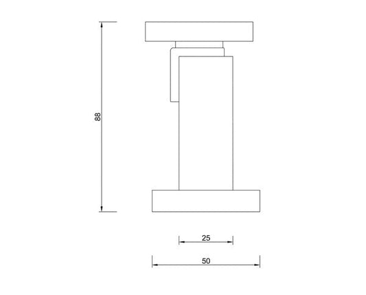 T95- Mag Column Doorstop GMG - Gunmetal Grey