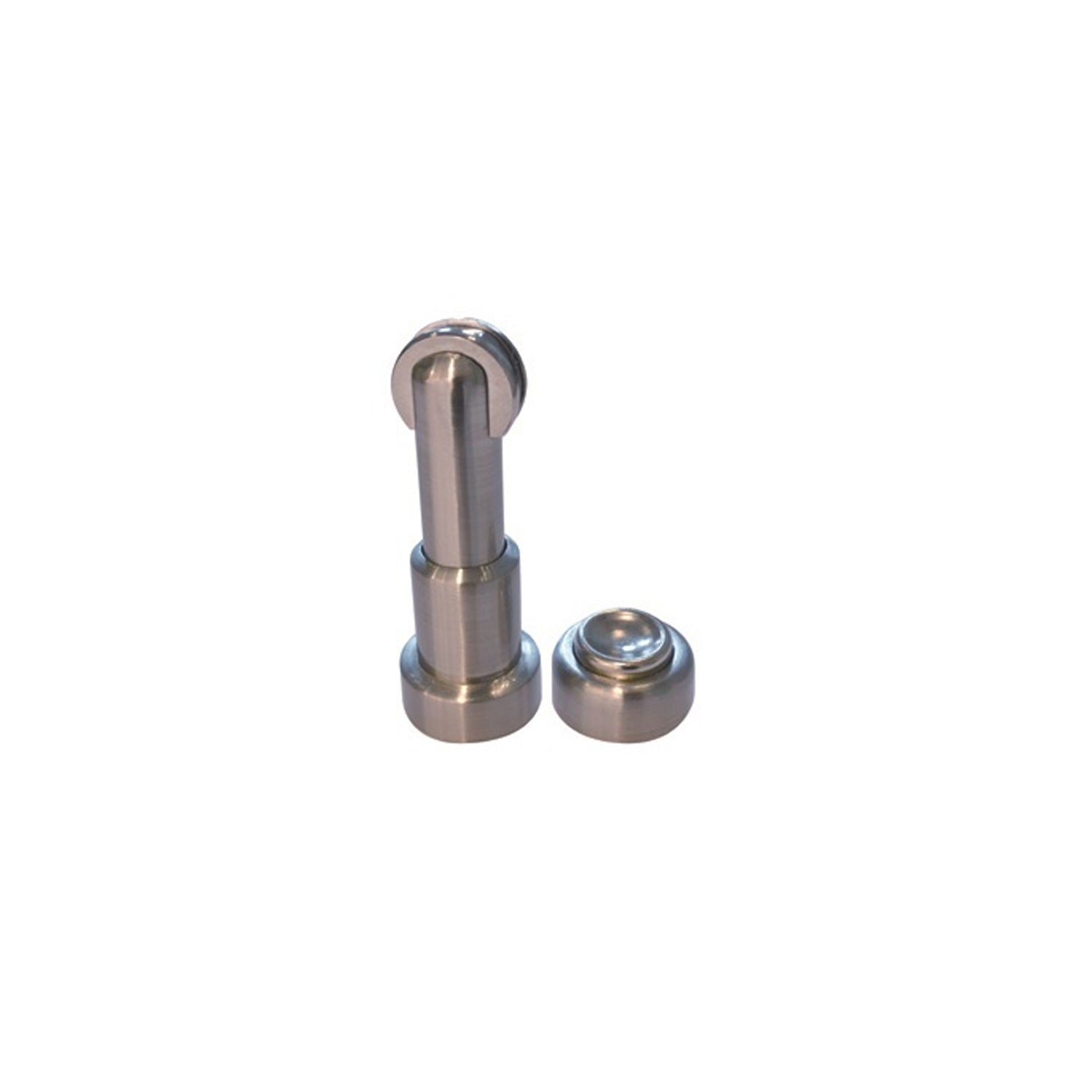 Magnetic Door Stop - Adjustable Round End - Satin look SS