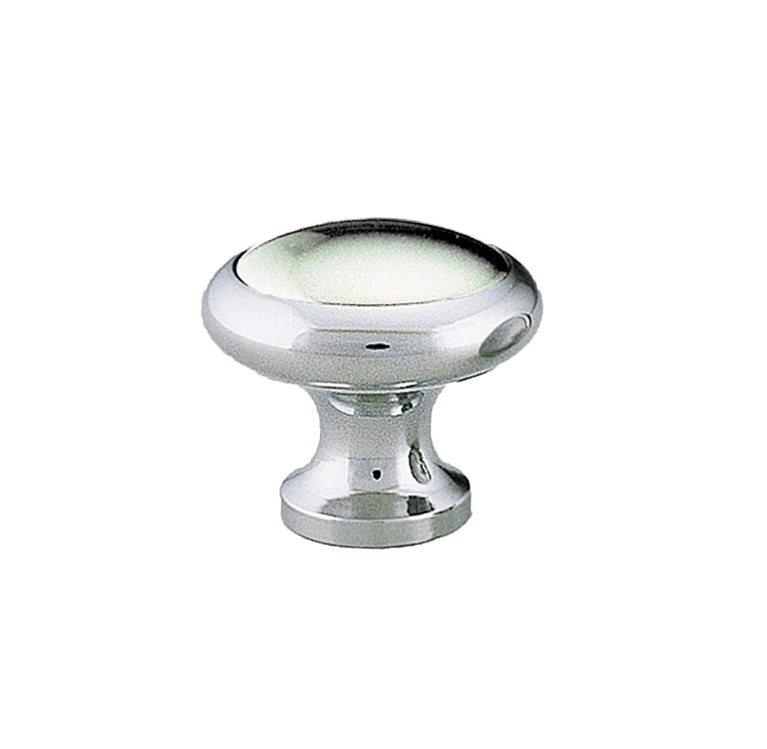 Two Tone 30mm Polished Chrome Base Satin Chrome Top - Pol Chrome + Brushed Chrome