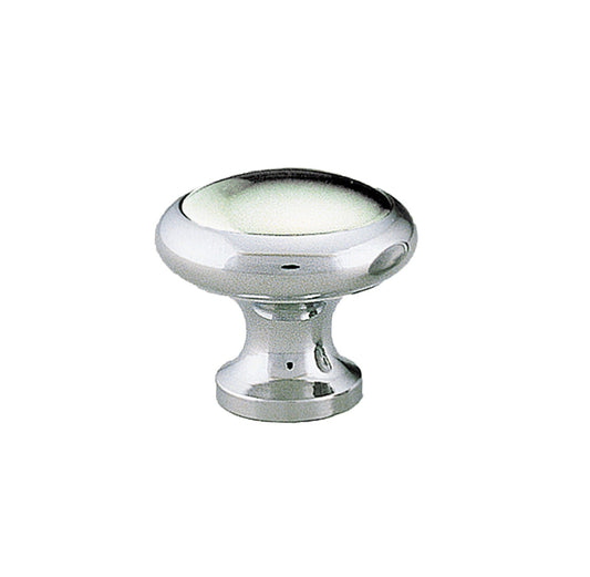 Two Tone 30mm Polished Chrome Base Satin Chrome Top - Pol Chrome + Brushed Chrome