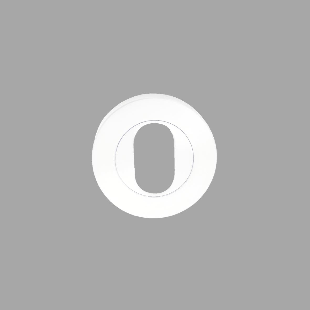 Astron Round Oval Escutcheon - White