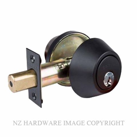 BRAVA Urban Deadbolt Double Cylinder LW4 Profile KD Matt Black - D3X92B