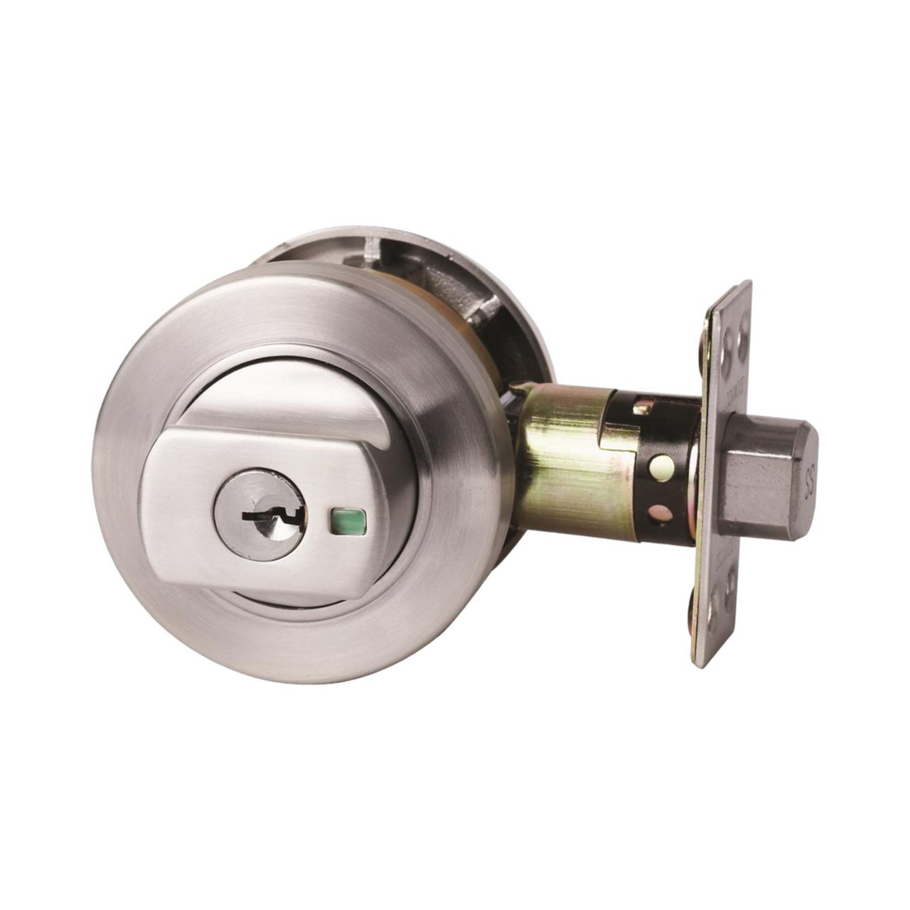 Lockwood 005 Paradigm Deadbolt - Satin Stainless Steel. High Security. Can be keyed to other