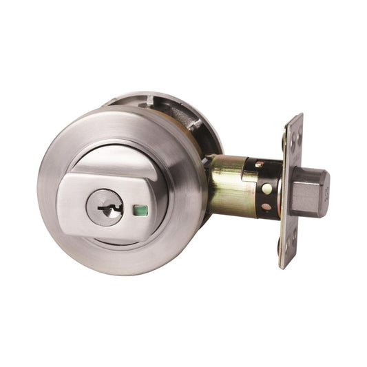 Lockwood 005 Paradigm Deadbolt - Satin Stainless Steel. High Security. Can be keyed to other