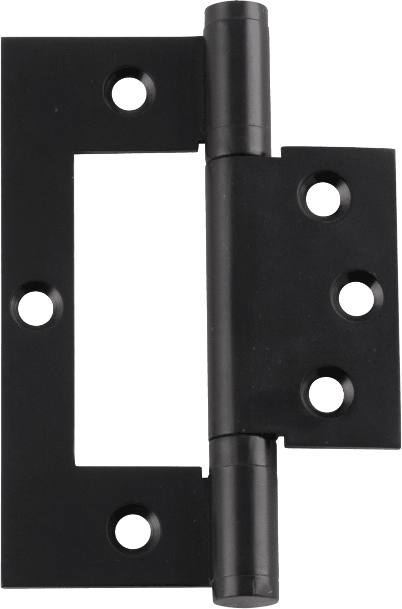 Hinge Hirline Matt Black H100xW49xT2.5mm - MBK