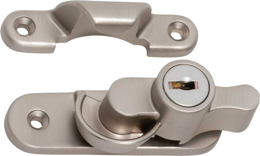 Sash Fastener Locking Zinc Alloy Satin Nickel L64xW20mm - Satin Nickc