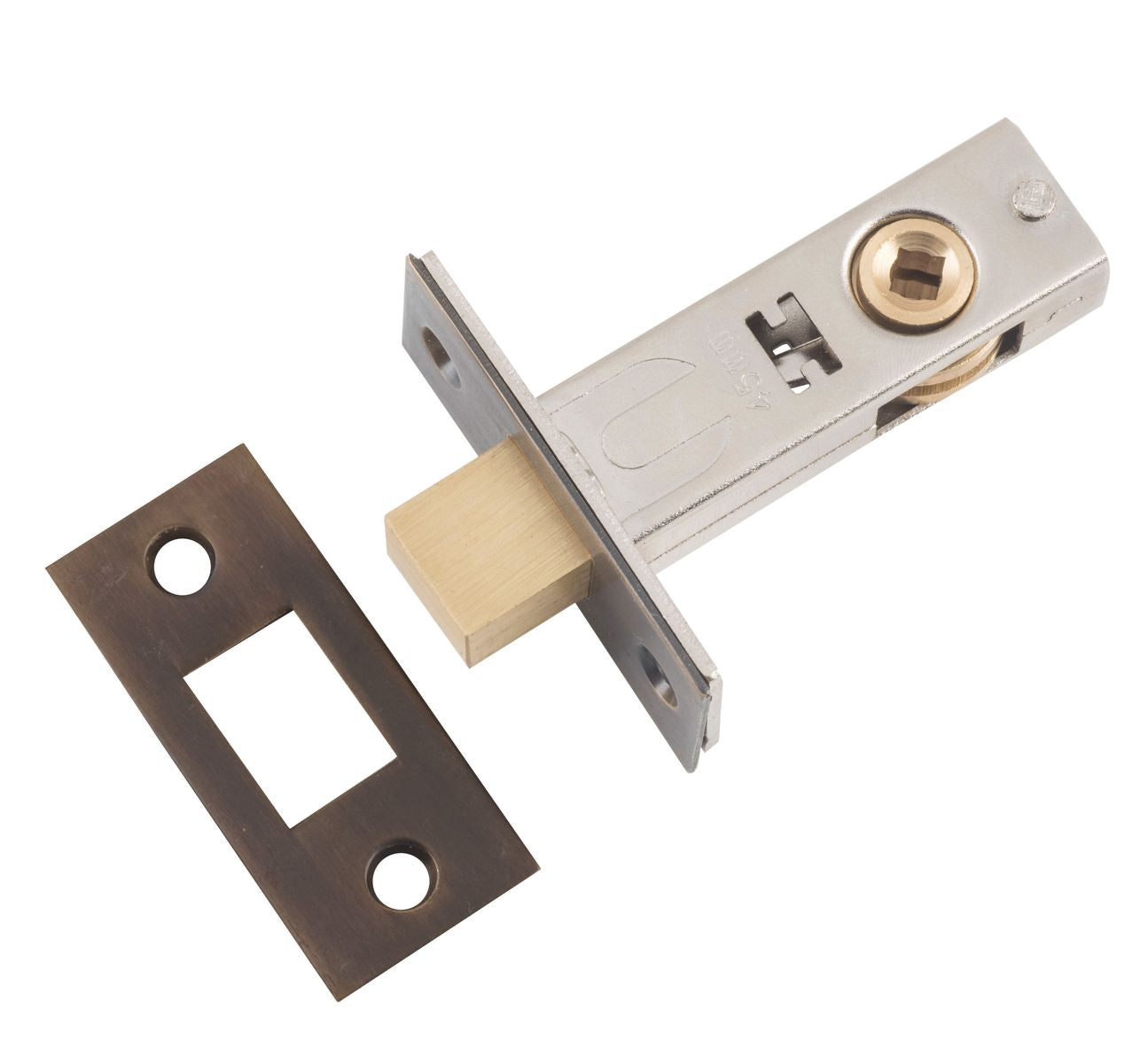 Privacy Bolt Antique Brass Backset 45mm