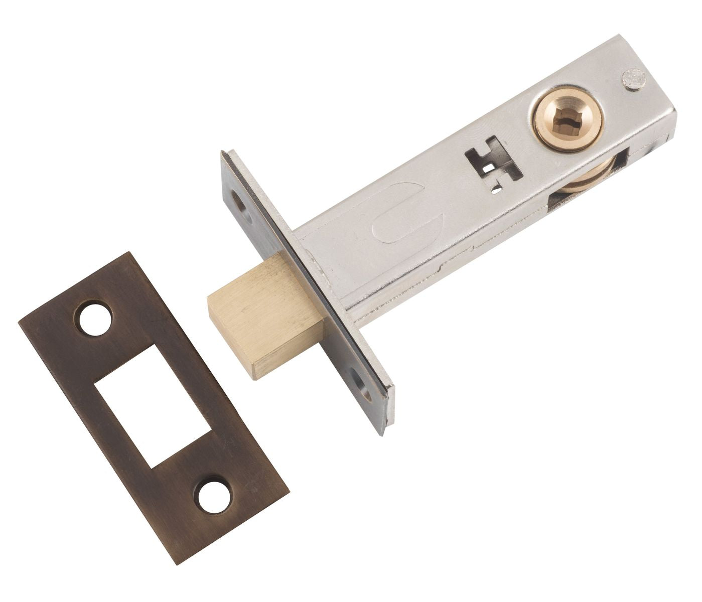 Privacy Bolt Antique Brass Backset 60mm